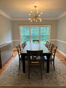 Dining room makeover in progress.