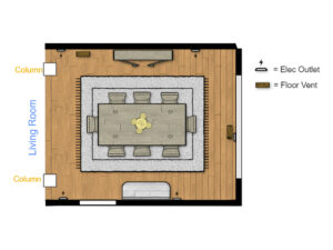 Floor plan for Dining Room.